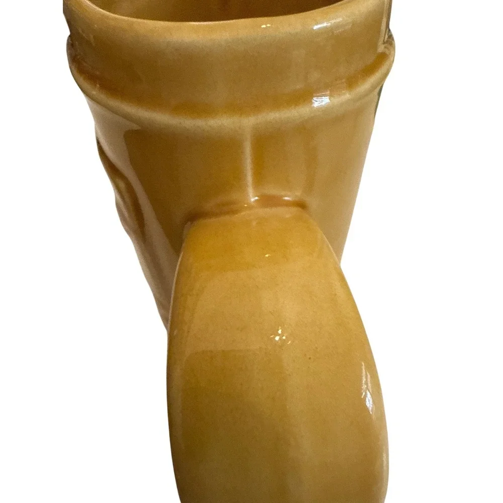 Williams Sonoma Olio d'Oliva Toscana Olive Oil Decanter Dispenser Mustard Yellow